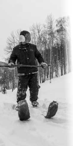 Batwalzo, a traditional Altai Skier